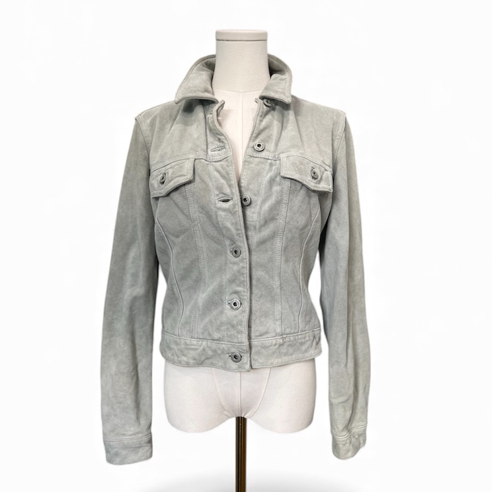 GAP *Deadstock* Women's Pale Blue Suede Jacket NWT $168